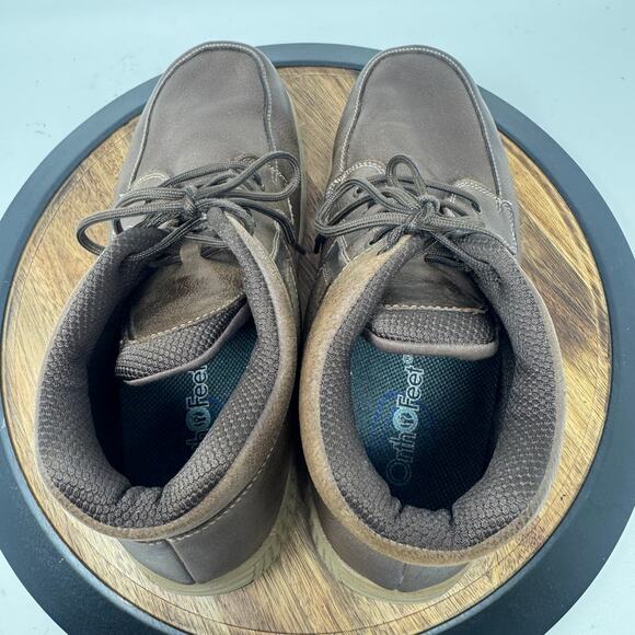 Orthofeet Highline 484 Brown Leather Boots Men's Size 13 Wide EE - Picture 6 of 9